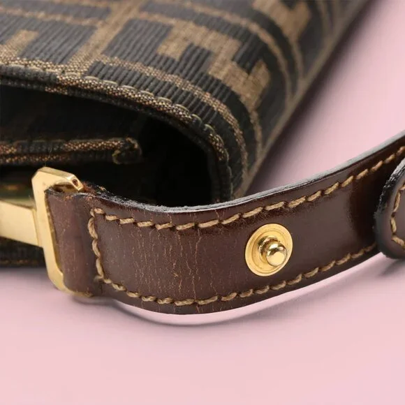 Fendi Tobacco Monogram Zucca Canvas Shoulder Bag - Picture 8 of 13